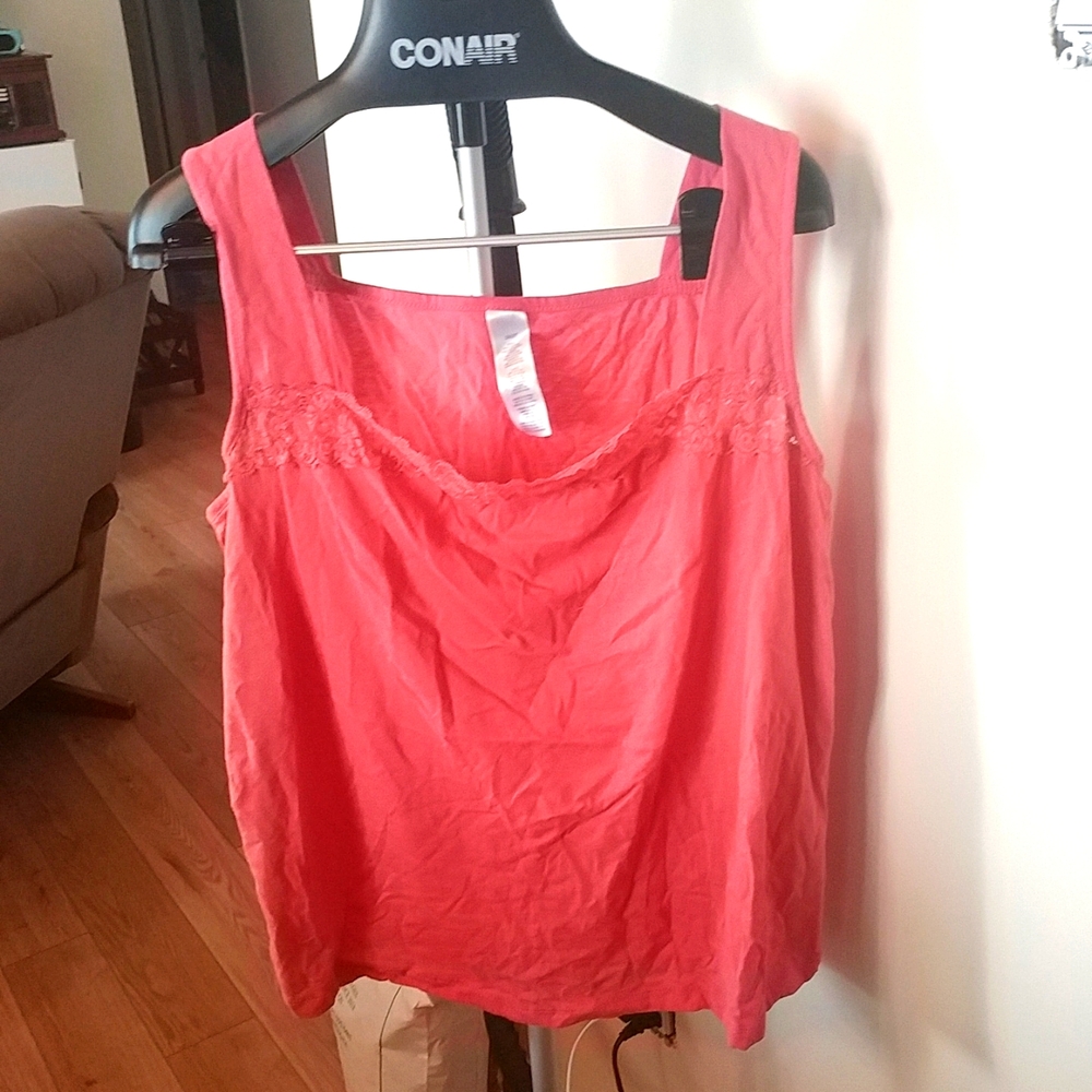 Salmon Pink Tank Top 2X
